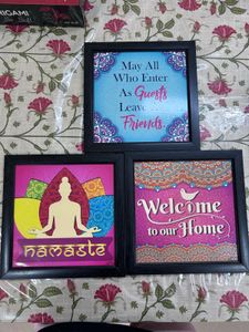 Set of 3 Framed Wall Decor