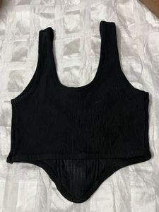 Branded Made In Turkey Black Corset Top
