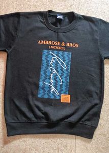 Graphic Print Black Sweatshirt