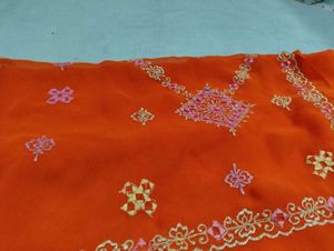 Partywear Orange 🧡 Saree For Women