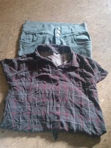 Jeans Pant With Free Top