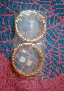 Gold Tone Dangle Earring, Bangles,Chocker Set