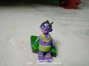 Handmade Gopal Krishna Clay Idol New 💗✨🌸