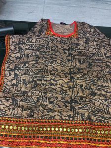 Latest Cotton Kurti With Embroidery And Mirror Work