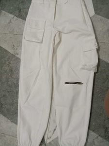 White Cargo Pants