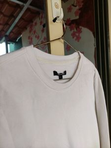 Zudio White Plain Sweatshirt