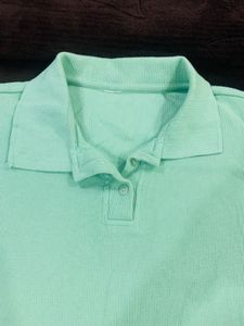 Pastel Green Linen T-Shirt – Regular Fit