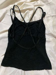 Black Criss-Cross Camisole Top
