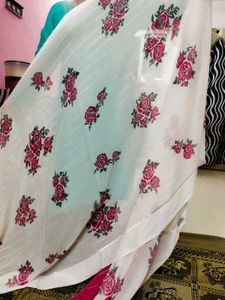 Elegant Floral Saree