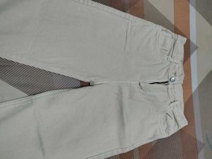 Beige Straight Fit Jeans