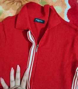 Red Striped Pullover Sweater