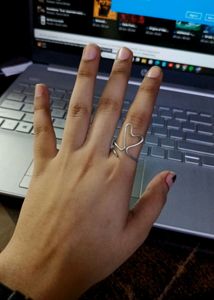 &#39;Heart On Finger &#39; Adjustable Ring