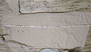 Embroidered Beige Kurta In Good Condition 😍😍😍