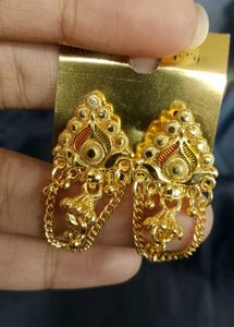 Golden Dangle Chain Earrings