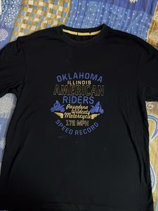 Black Graphic Print Tee