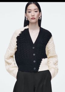 COS Abstract Cable-Heavy Knit Woolen Cardigan