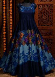 🇳🇿💫🎀Elegant Navy Blue Ethnic Gown