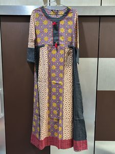 Gorgeous Bloack Print Anarkali Kurta