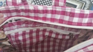 Checkered Tote Bag Set