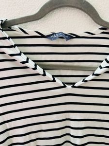 Marks &amp; Spencer White Striped Top
