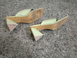 Green Block Heels