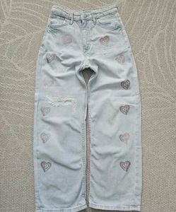 h&amp;m wide leg jeans