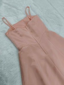 Peach Satin Gown