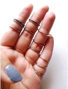 Silver Plated Ring Set