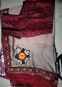 Multicolored Georget Saree