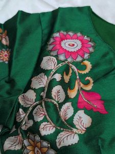 Elegant Green Embroidered Blouse