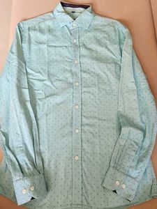 Men's Light Blue Patterned Shirt