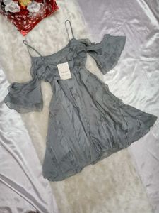 🤍Elegant Grey Mini Dress🤍