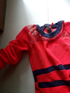 🎄 Cute Red Dress Stretchable Sweater Winter Wear