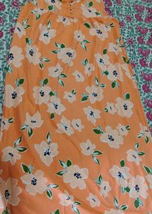 Floral Print Coral Night Gown