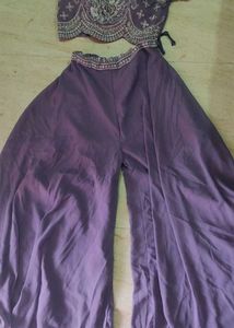 Indo western outfit with crop shrug