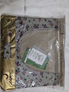 Grey  Stretchable Blouse With Flowers