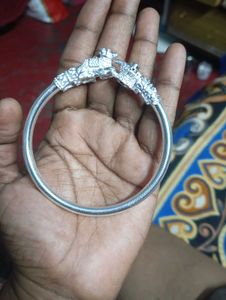 Silver Tone Nanthi Sivan Men Bangle.