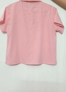 Combo : Green And Peach Crop Shirts