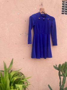 Royal Blue Fit & Flare Party Dress
