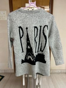 Stylish Grey Knit Cardigan