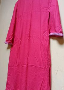 Red Embroidered Kurta