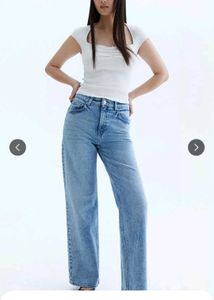 White Striped Square Neck Top