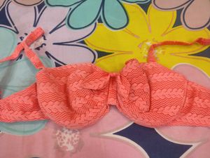 Cute Coral Bikini Top