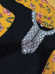 Black Embroidered Dress