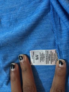 Blue Layered Hem T-Shirt