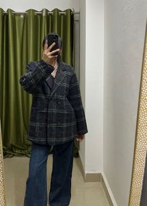 Vintage Plaid WOOLEN OVERSIZED Blazer