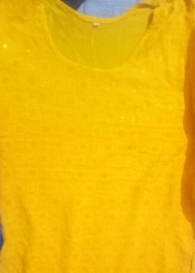 A yellow kurti