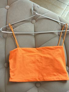 Neon Orange Crop Top