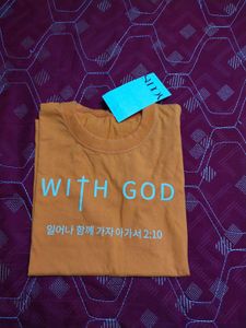 Orange "With God" Graphic Tee