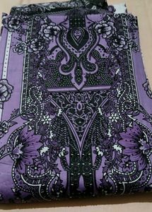 Purple Printed Pure Cotton Suit Dress Material💜
